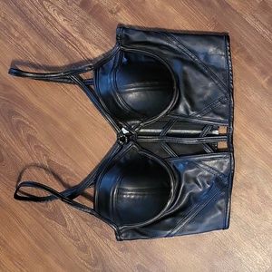 Faux leather Bustier